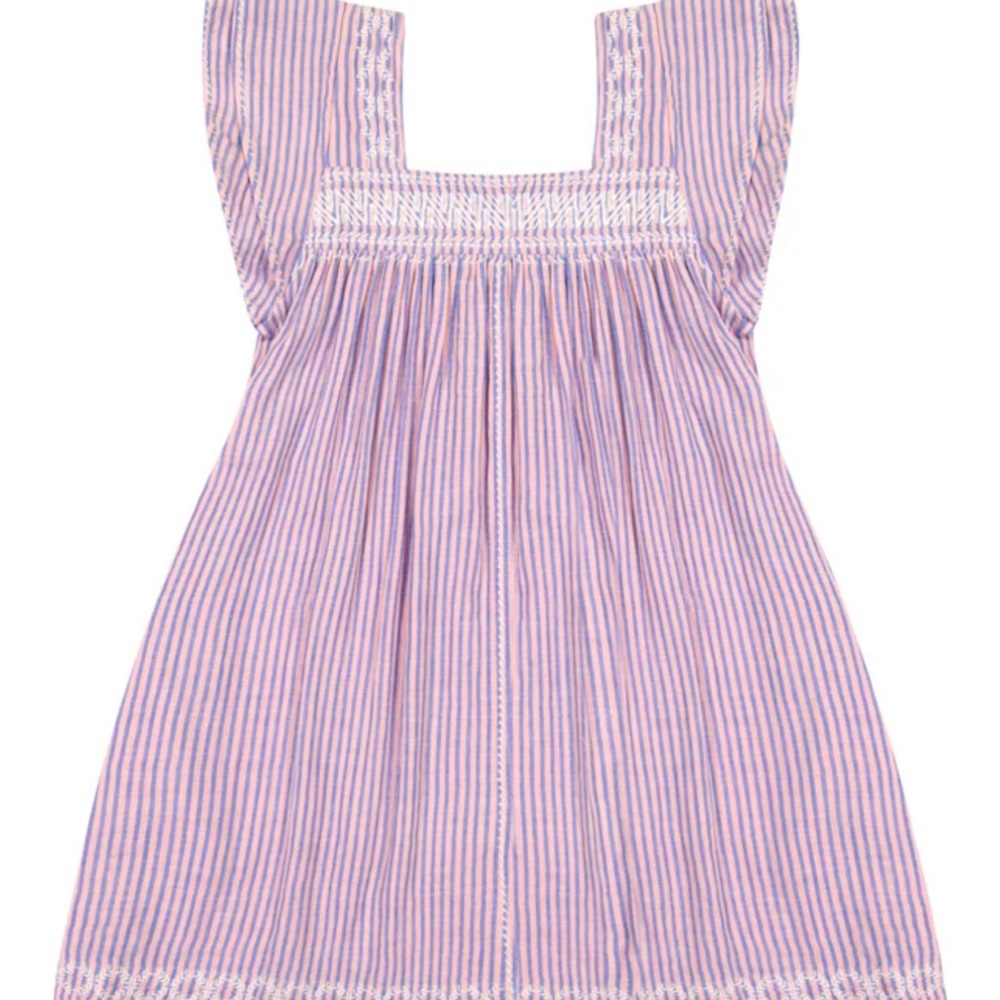 NWT, Mer St Barth Pink and Blue Striped Dress